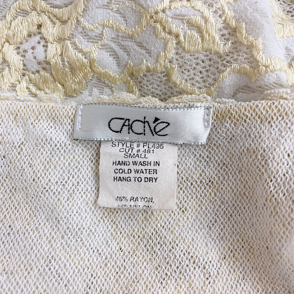 WHITE + CREAM LACE TANK TOP (S)