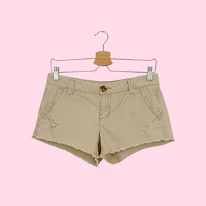 Y2K AEROPOSTALE KHAKI LOW RISE SHORTS (3/4)