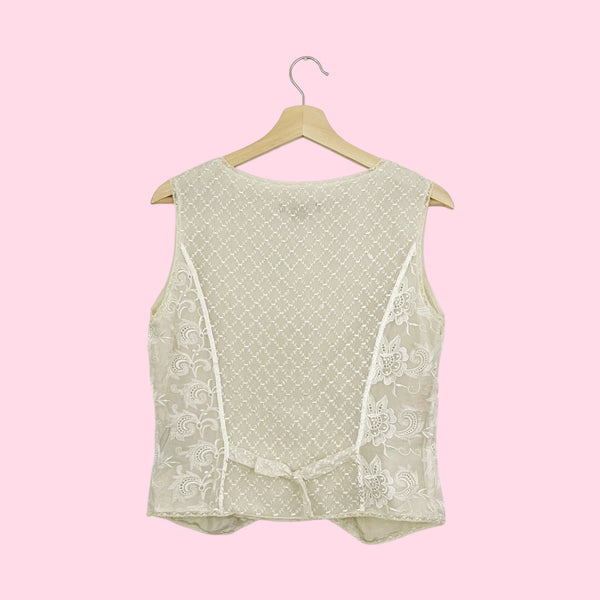 CREAM EMBROIDERED SILK VEST (6)