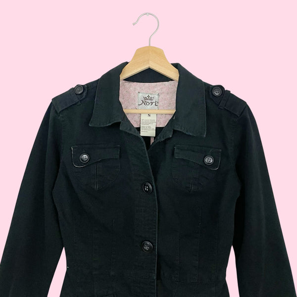 Y2K BLACK UTILITY JACKET (S)