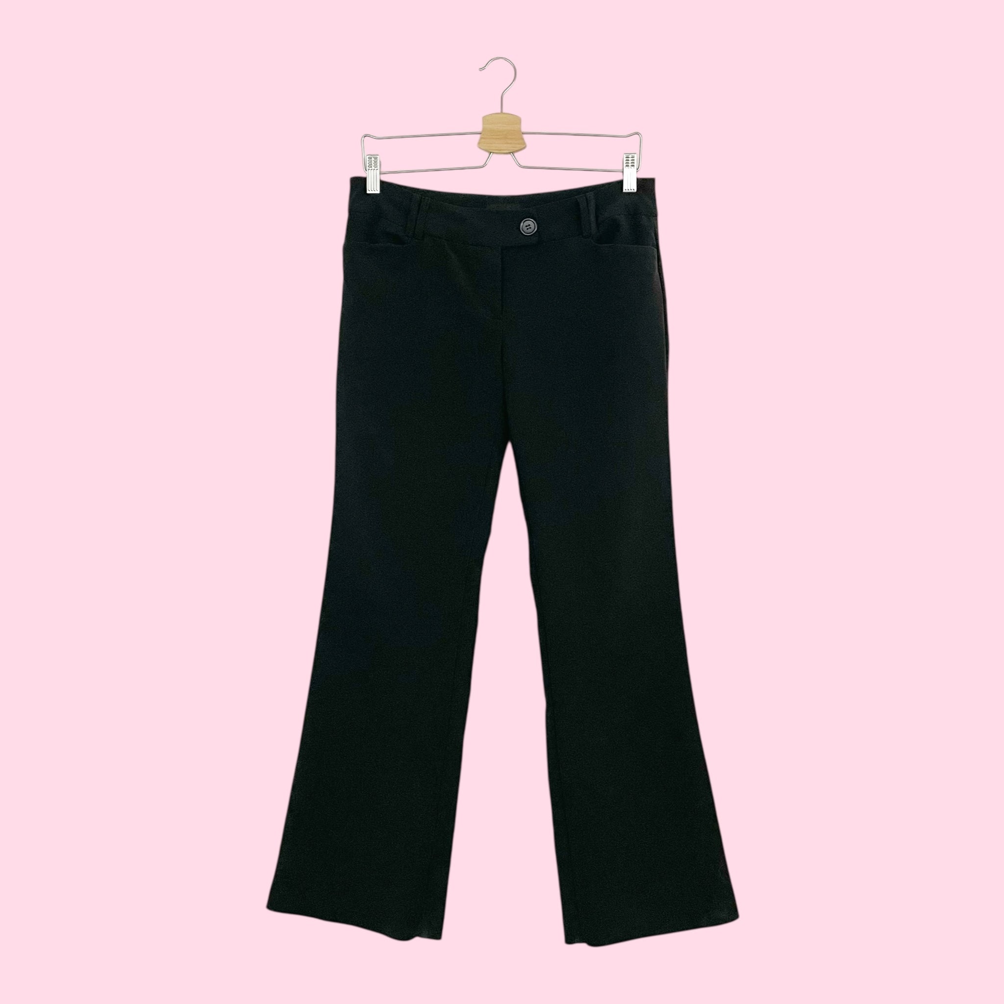 Y2K BLACK LOW RISE OFFICE PANTS (7)