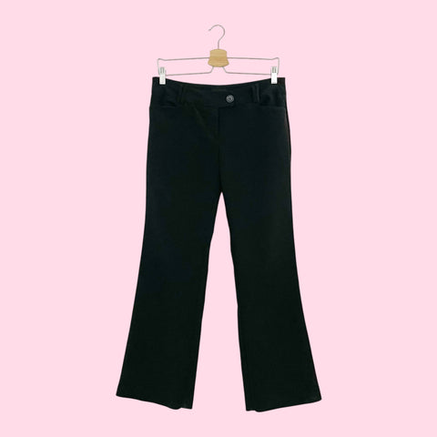 Y2K BLACK LOW RISE OFFICE PANTS (7)