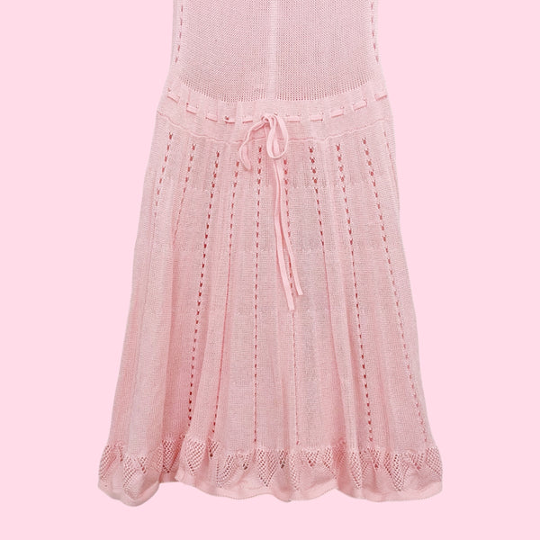 VICTORIA'S SECRET PINK KNIT MIDI DRESS (XS)