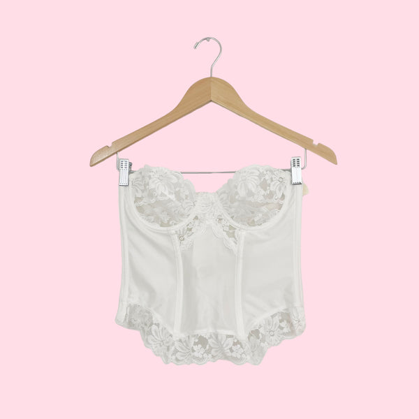 WHITE LACE BUSTIER (36)