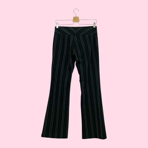 LOW RISE PINSTRIPE OFFICE SIREN PANTS (S)
