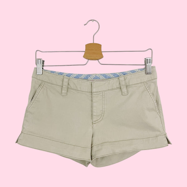 Y2K AMERICAN EAGLE LOW RISE KHAKI SHORTS (2)