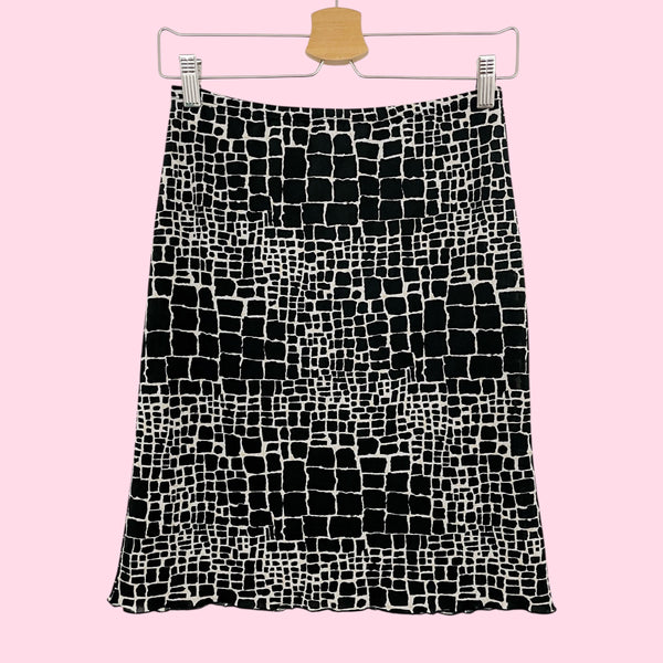 ANIMAL PRINT MIDI SKIRT (XS/S)