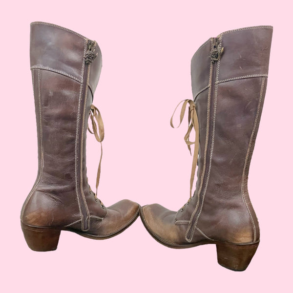 SIREN BY MARK NASON EMBROIDERED LEATHER BOOTS (7)