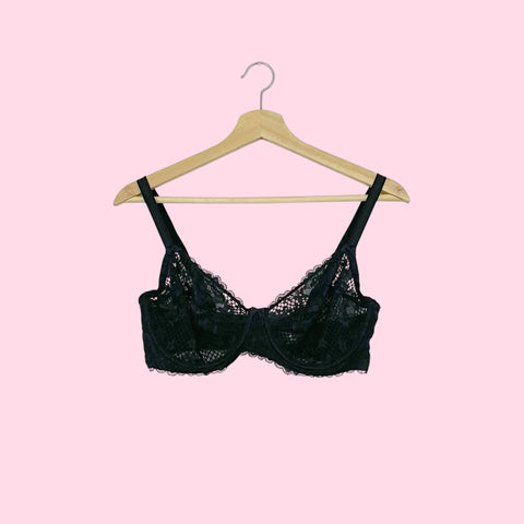 ADORE ME BLACK LACE BRA (36DD)