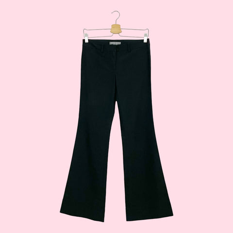 BLACK LOW RISE FLARE PANTS (2)