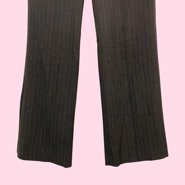 BROWN + BLUE PINSTRIPE OFFICE SIREN PANTS (4)