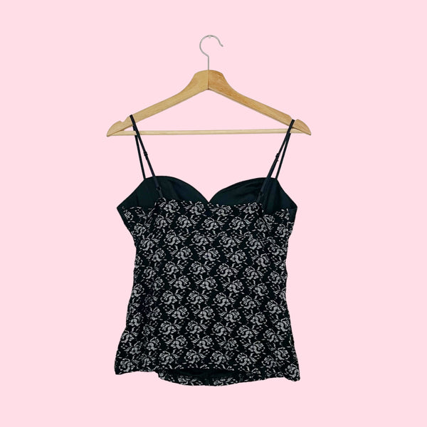 RUCHED LACE CORSET TANK (L)