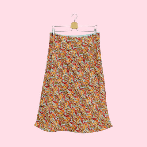 PASTEL PAISLEY MIDI SKIRT (XL/XXL)