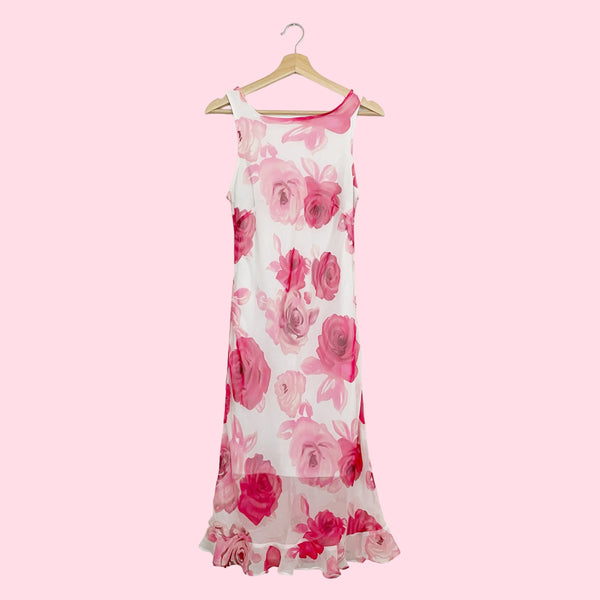 ROSE PRINT MIDI DRESS (6/8)