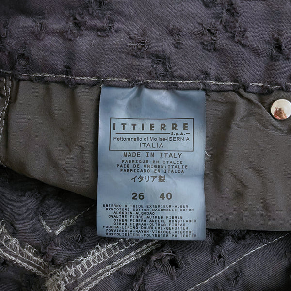 GIANFRANCO FERRE BLUE PERFORATED PANTS (25/26)