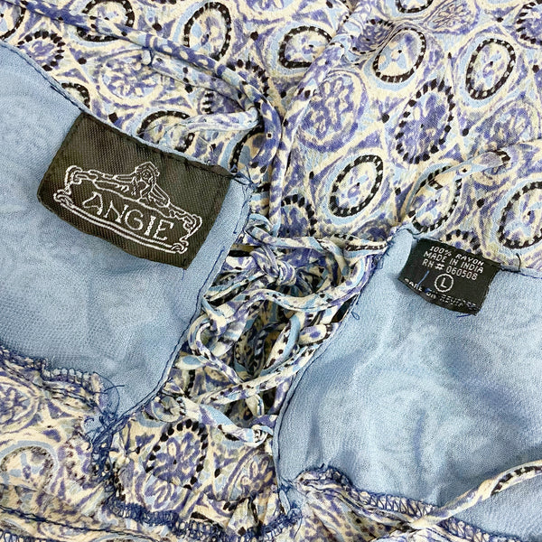 PRINTED RAYON MIDI DRESS (M/L)