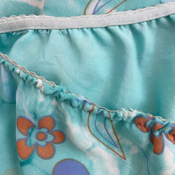 AQUA FLORAL PRINT ASYMMETRICAL MIDI SKIRT (18)