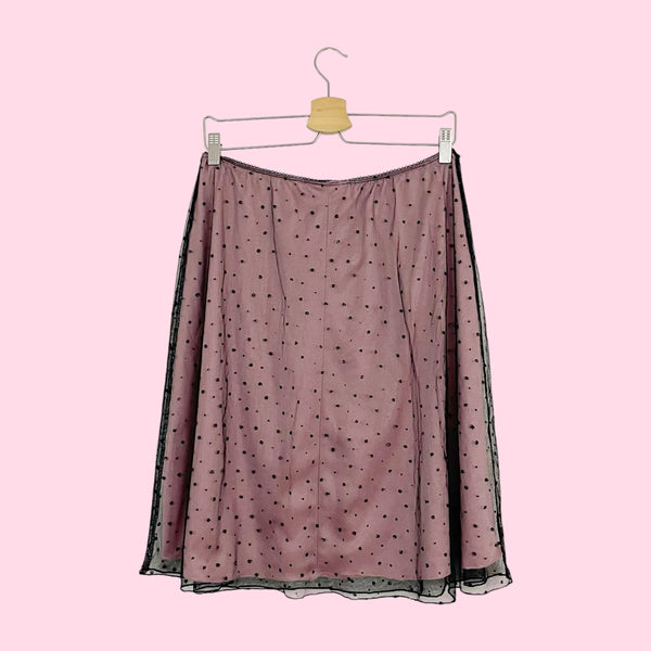 GLITTER DOT MESH SKIRT (L)