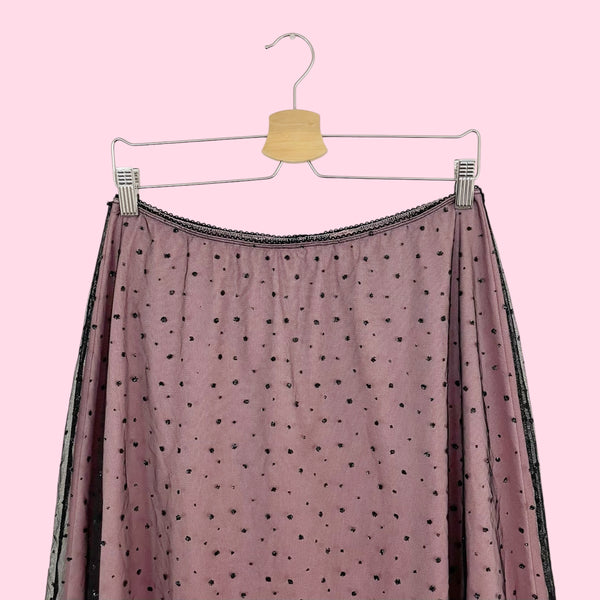 GLITTER DOT MESH SKIRT (L)