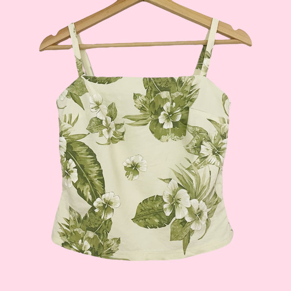 TROPICAL FLORAL STRETCH TANK (S)