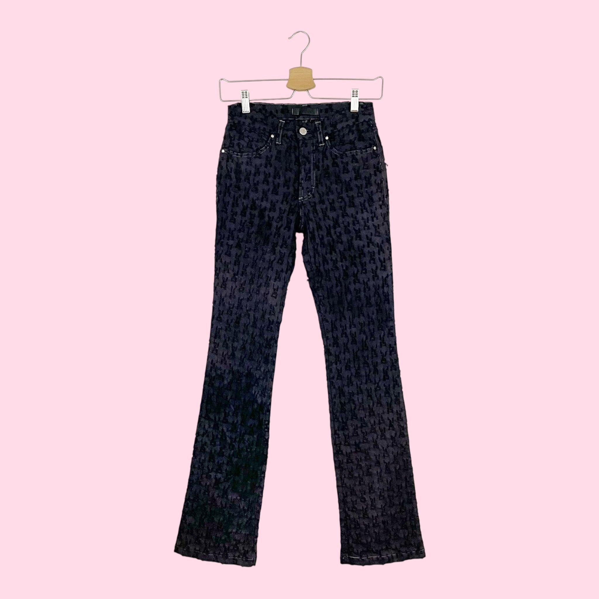 GIANFRANCO FERRE BLUE PERFORATED PANTS (25/26)