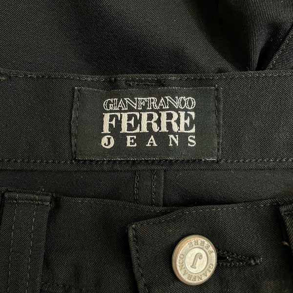 GIANFRANCO FERRE BLACK STRETCH SKINNY PANTS (26)