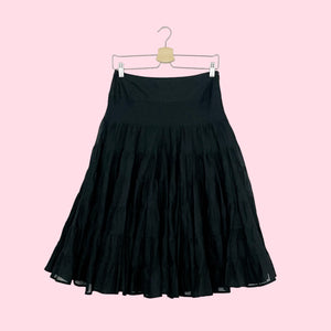 BLACK TIERED COTTON PRAIRIE SKIRT (4)