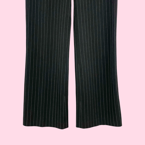 BEBE LOW RISE PINSTRIPE OFFICE PANTS (10)