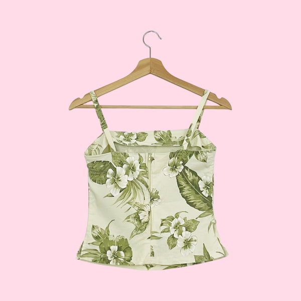 TROPICAL FLORAL STRETCH TANK (S)