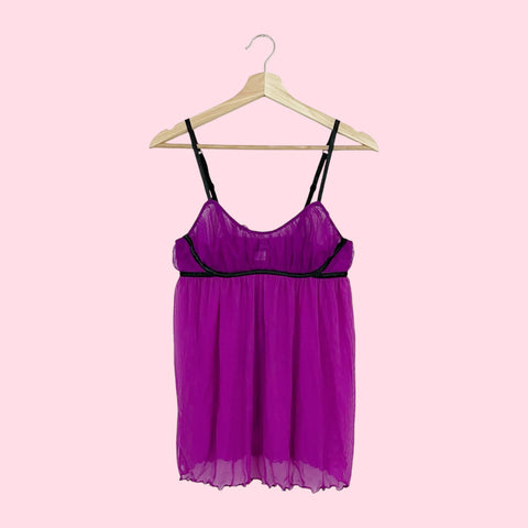 PURPLE MILKMAID MESH BABYDOLL (M)