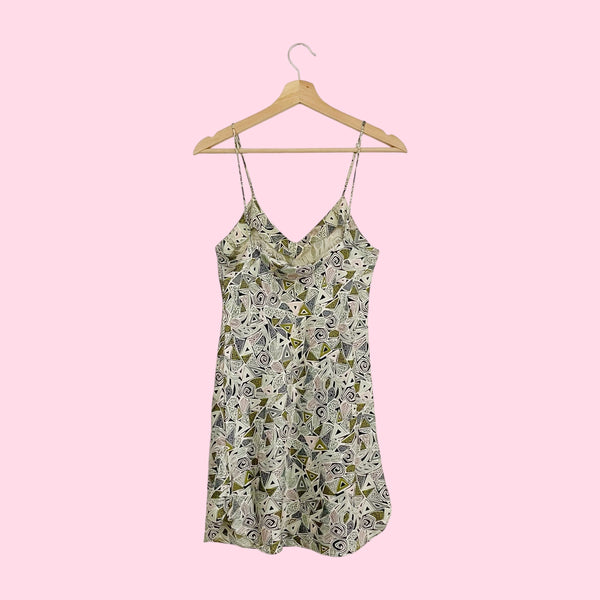PRINTED SILK SLIP DRESS (XS/S)