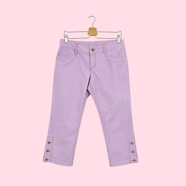 STAR POCKET LAVENDER CORDUROY CAPRIS (M)