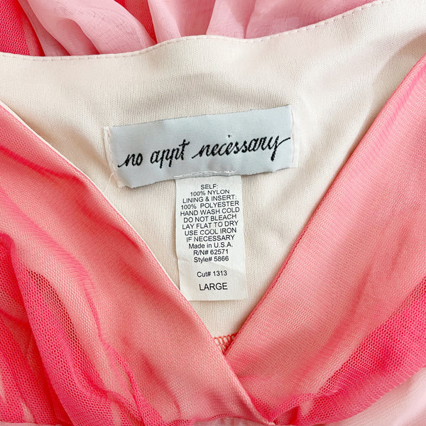 Y2K PINK MESH TIE BACK DRESS (M)