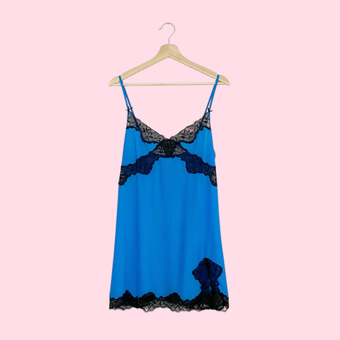 VICTORIA'S SECRET BLUE SLIP DRESS (L)