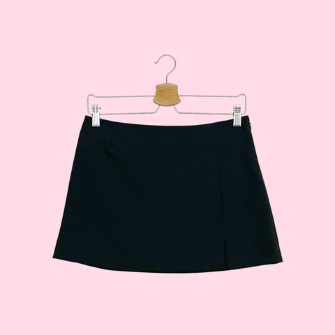 BLACK WOOL BLEND MICRO MINI SKIRT (6)