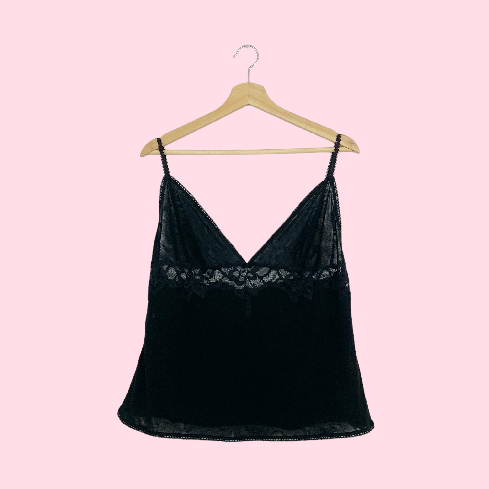 BLACK MESH TANK TOP (XL)