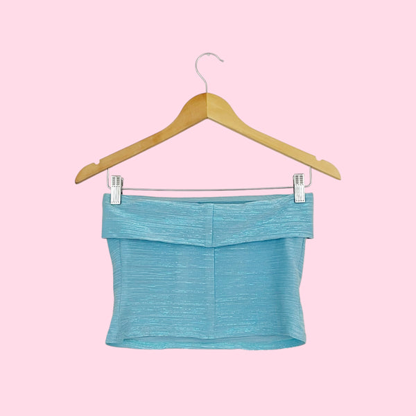 METALLIC BLUE TUBE TOP (S)