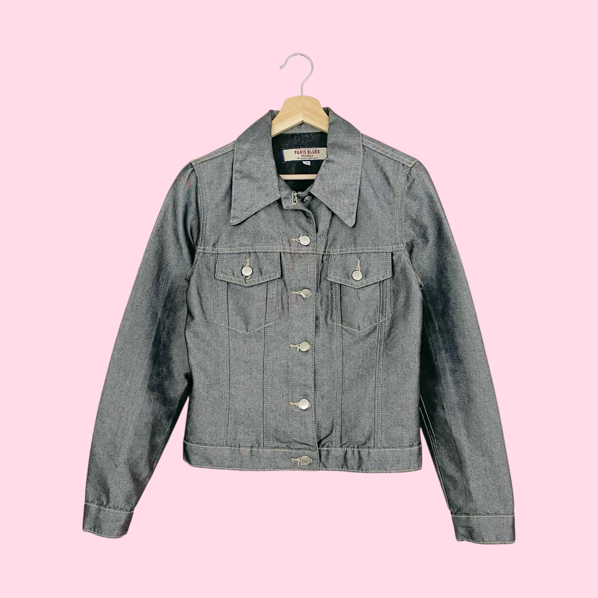PARIS BLUES METALLIC BLUE DENIM JACKET (S)