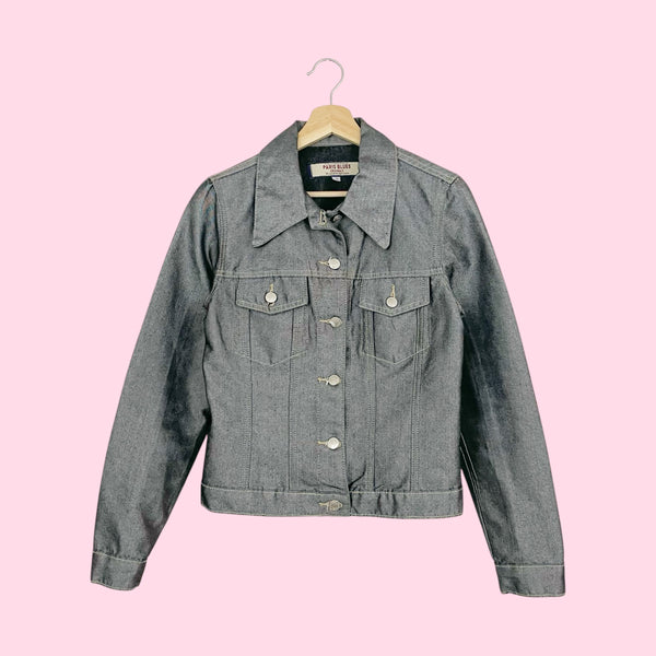 PARIS BLUES METALLIC BLUE DENIM JACKET (S)