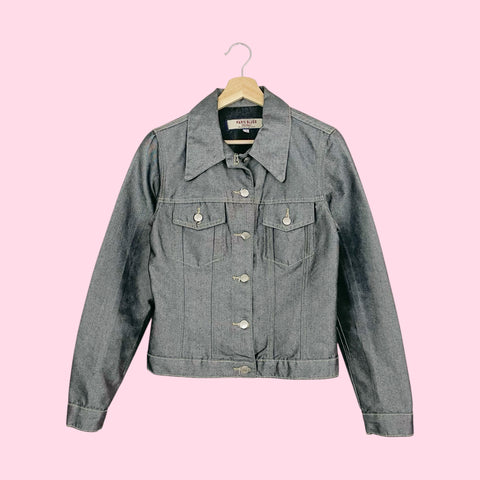PARIS BLUES METALLIC BLUE DENIM JACKET (S)