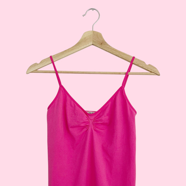 GUESS HOT PINK RHINESTONE TANK (S/M)