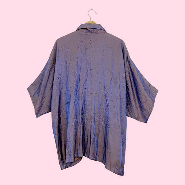 PURPLE IRIDESCENT OVERSIZED BLOUSE (M-XXL)