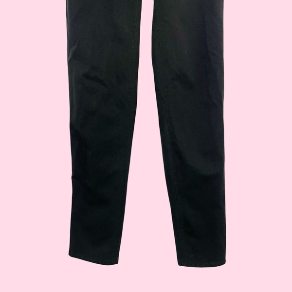 GIANFRANCO FERRE BLACK STRETCH SKINNY PANTS (26)