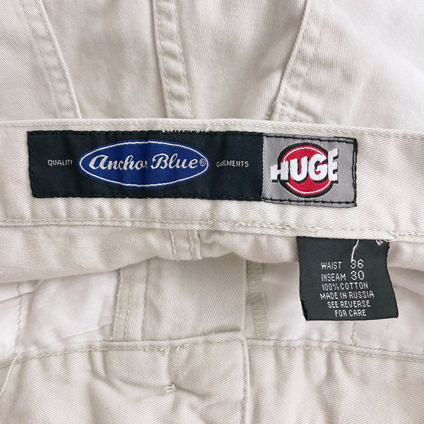 ANCHOR BLUE KHAKI WIDE LEG PANTS (36)