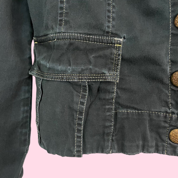 Y2K XOXO Button Up Jacket (L)