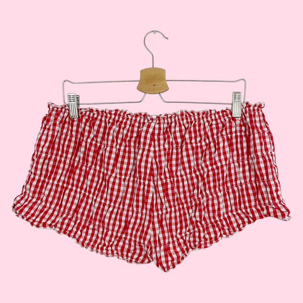 STRAWBERRY SHORTCAKE GINGHAM BLOOMER SHORTS (XL)