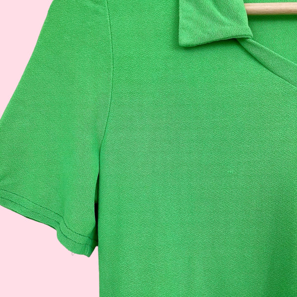 NEON LIME COLLARED TOP (S/M)