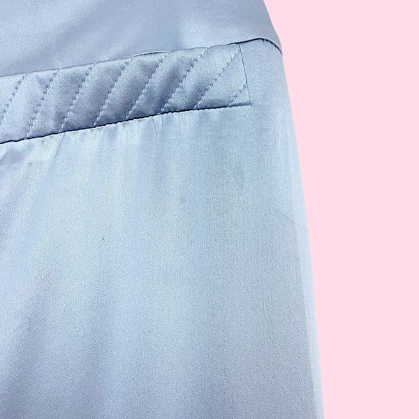 BLUE SILK MIDI SKIRT (10/12)