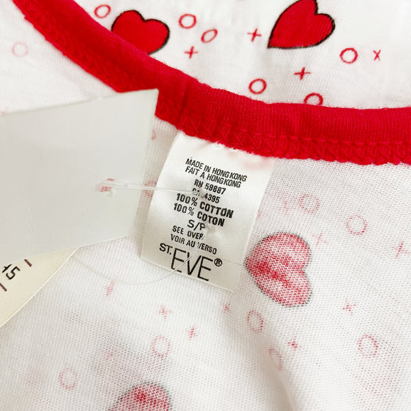 HEART PRINT TANK TOP (S)