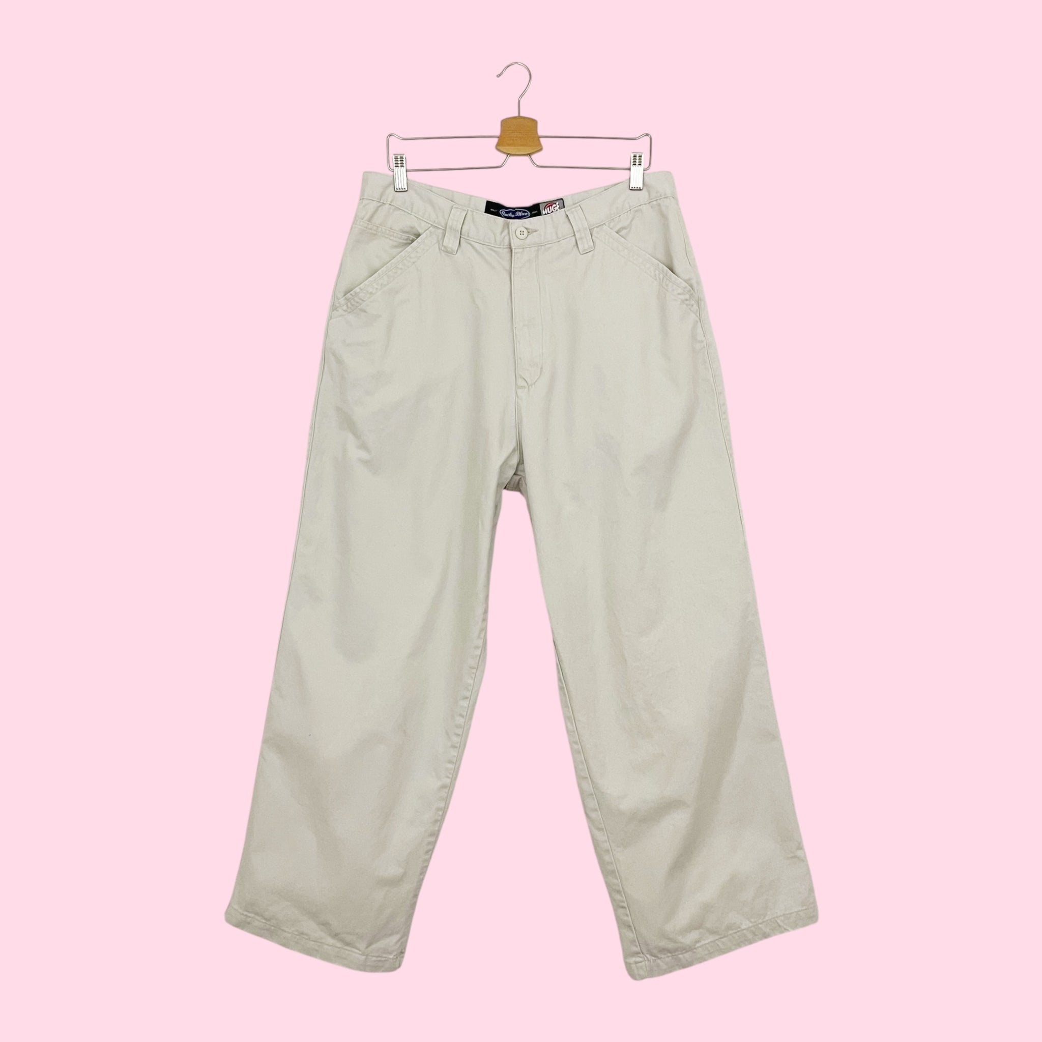 ANCHOR BLUE KHAKI WIDE LEG PANTS (36)